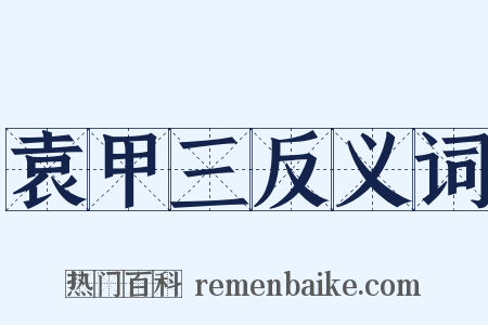 袁甲三反义词是什么意思的图片